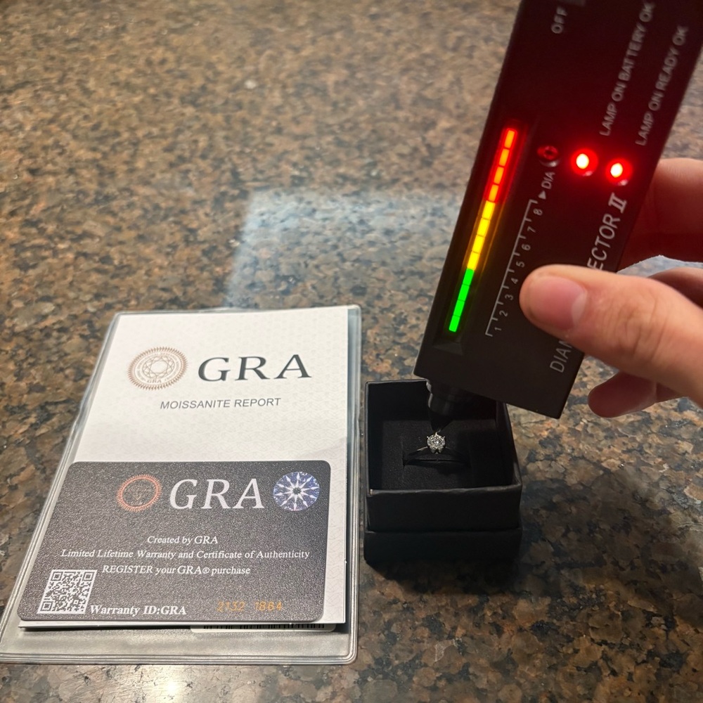 VVS1 Moissanite engagement ring